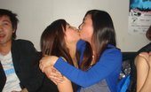 Asian Friends Kissing Galore