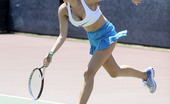 Imogen Thomas Plays Tennis