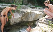 Teen Waterfall Fun